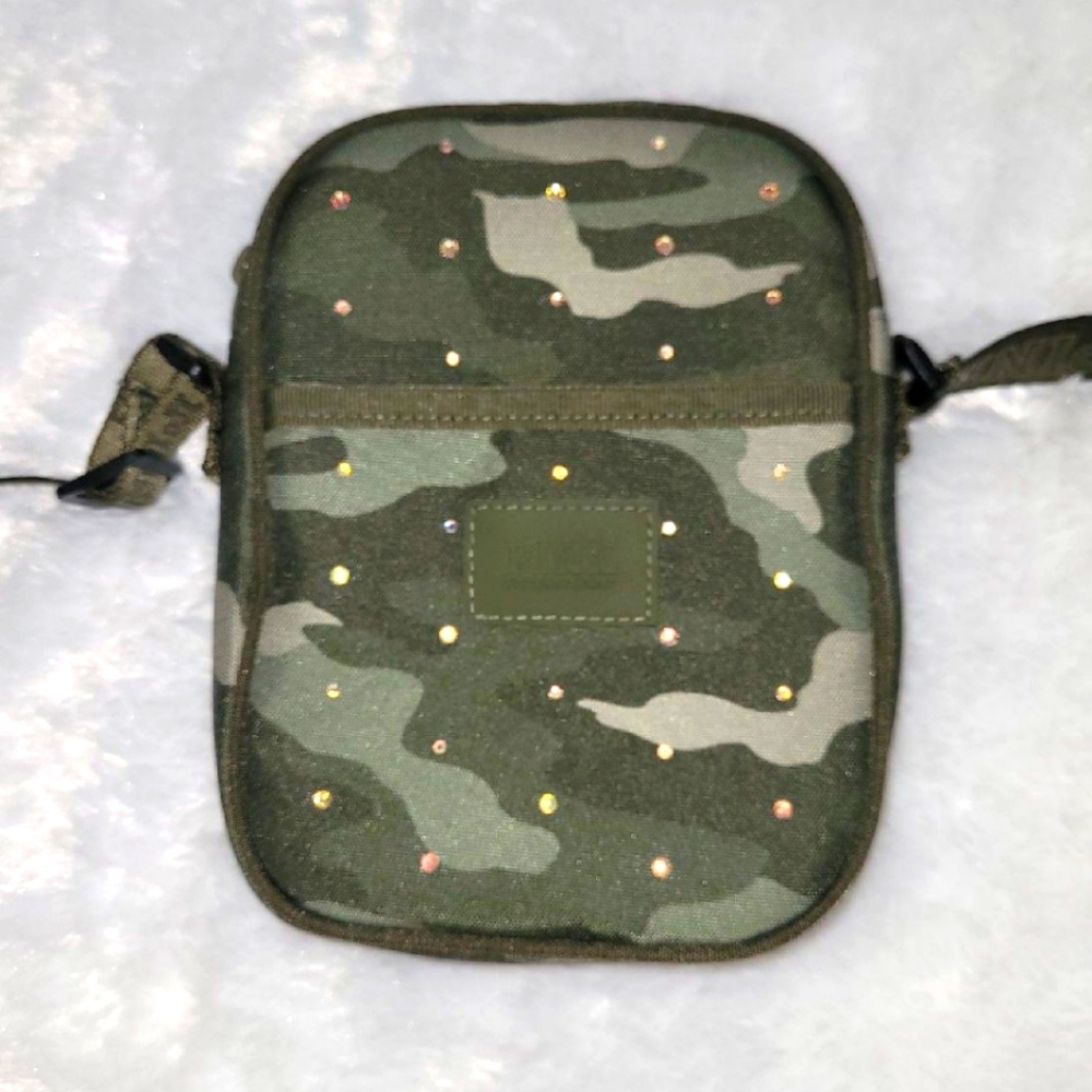 VS PINK Camo Rhinestone Bling Mini Crossbody Bag